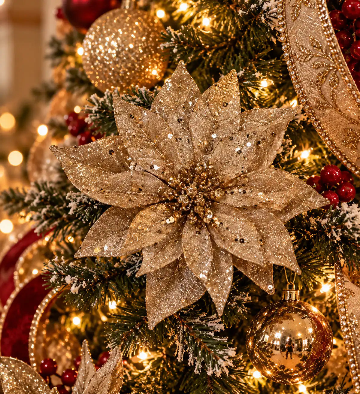Fiore decorativo per albero con pinzetta