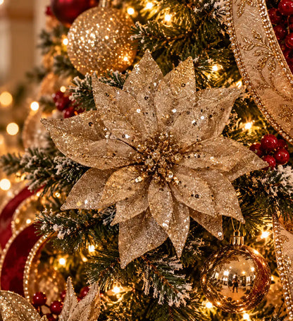 Fiore decorativo per albero con pinzetta