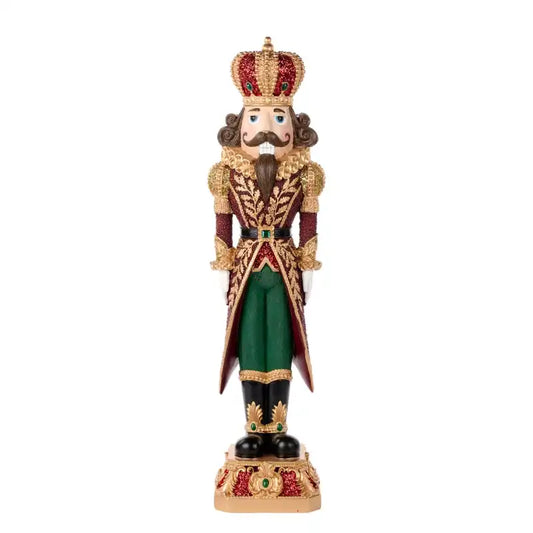 Schiaccianoci su base rosso/gold/verde 61.5CM