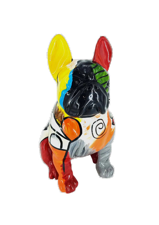 BULDOG FRANCESE SEDUTO PICASSO 18CM