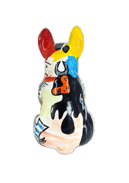 BULDOG FRANCESE SEDUTO PICASSO 18CM