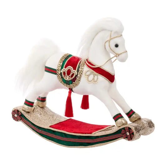 Cavallo a dondolo in tessuto con sella 40cm