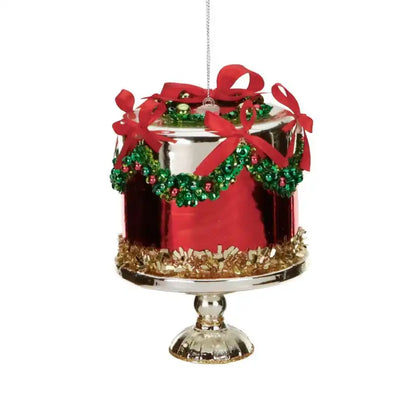 Decorazione natalizia "Torta di Natale" in vetro – 12,5 cm