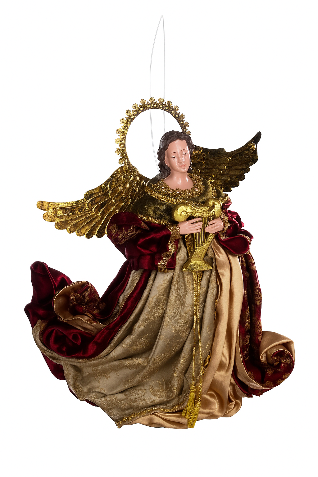 Angelo volante con  chitarra e arpa 40CM