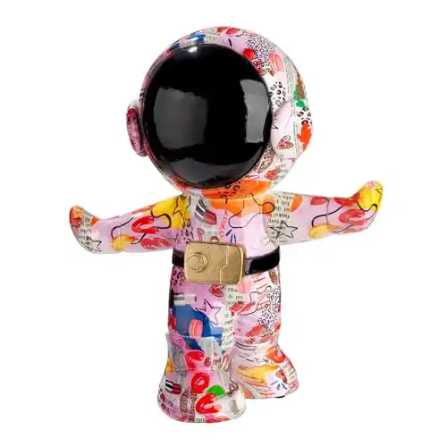 Statuetta in resina di astronauta multicolore 30cm