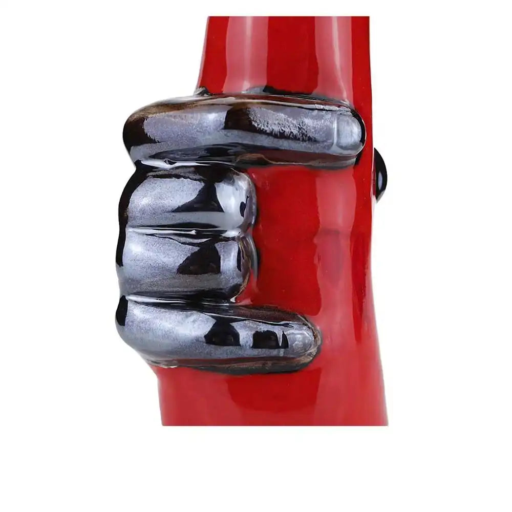 Corno Mano-Corna in Terracotta h 32