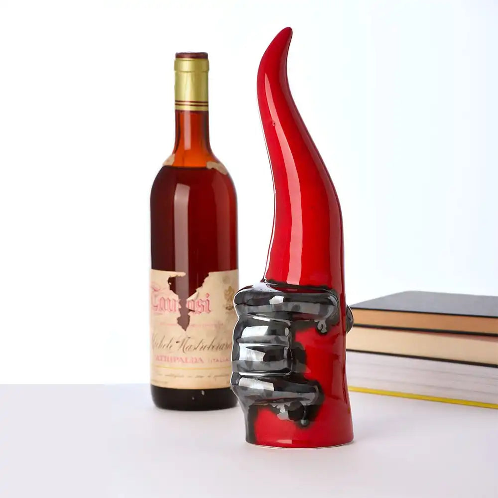 Corno Mano-Corna in Terracotta h 32