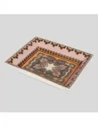Vassoio ETRO rettangolare in porcellana con motivo paisley foliage