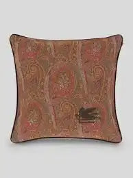 Cuscino ETRO in velluto e pelle con motivo arnica 45 x 45cm