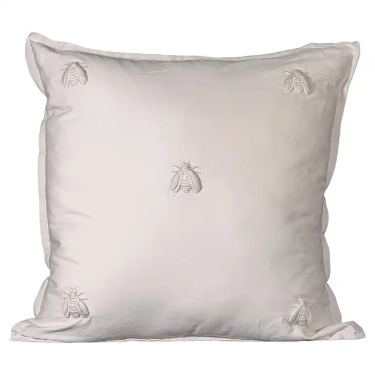 Cuscino abeille merv. ricamo api 60x60 cm
