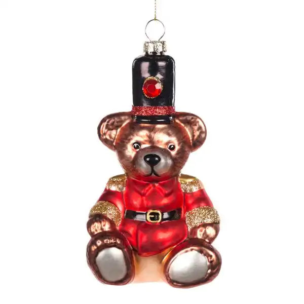 Decoro albero orsetto Teddy soldato 13cm