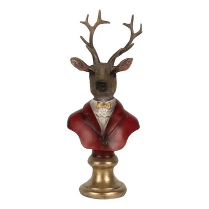 Statuetta decorativa Cervo 10x9x19 cm Marrone