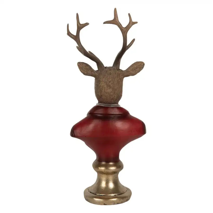 Statuetta decorativa Cervo 10x9x19 cm Marrone