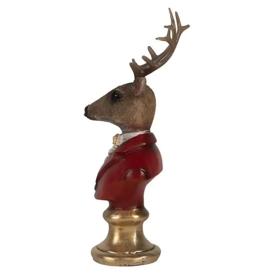 Statuetta decorativa Cervo 10x9x19 cm Marrone