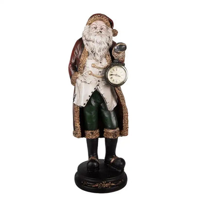 Statuetta decorativa di Natale Babbo Natale 15x13x40 cm Rosso