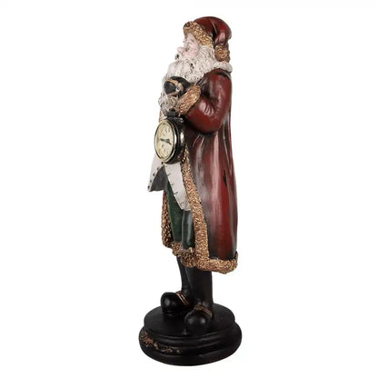 Statuetta decorativa di Natale Babbo Natale 15x13x40 cm Rosso