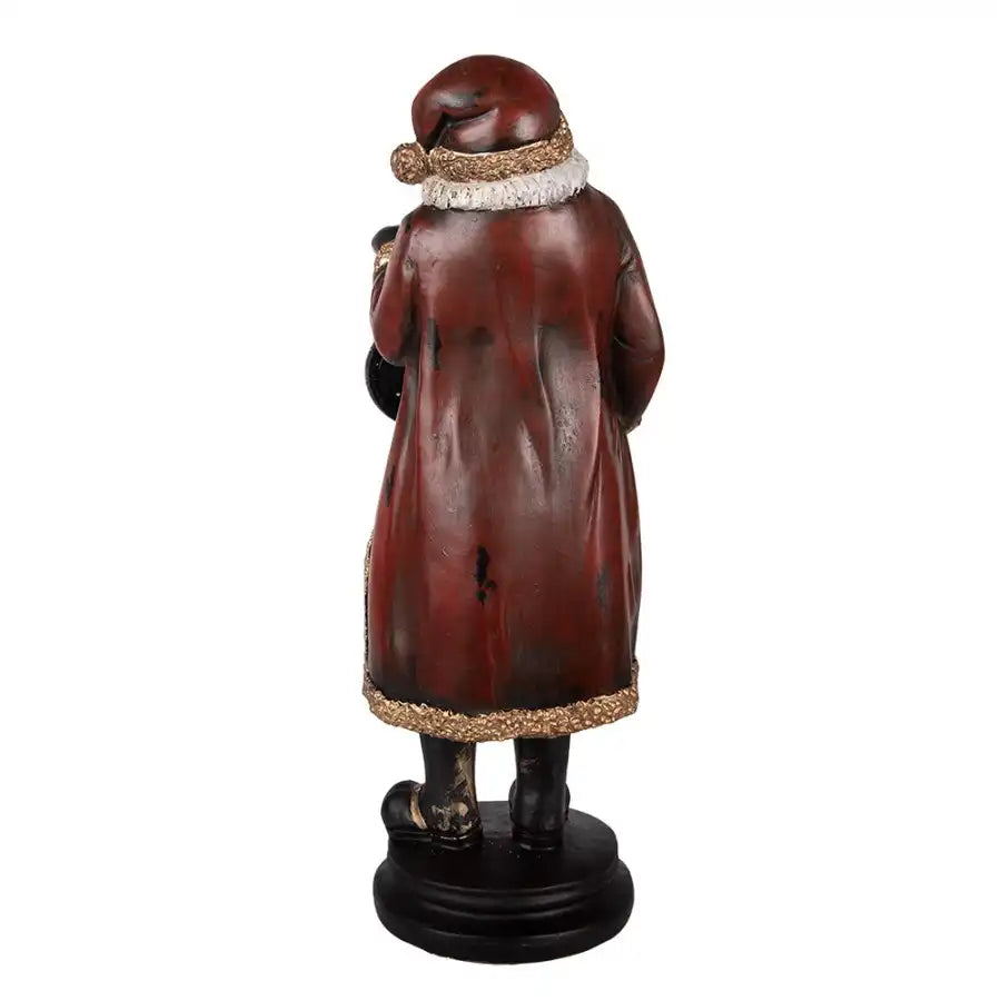Statuetta decorativa di Natale Babbo Natale 15x13x40 cm Rosso