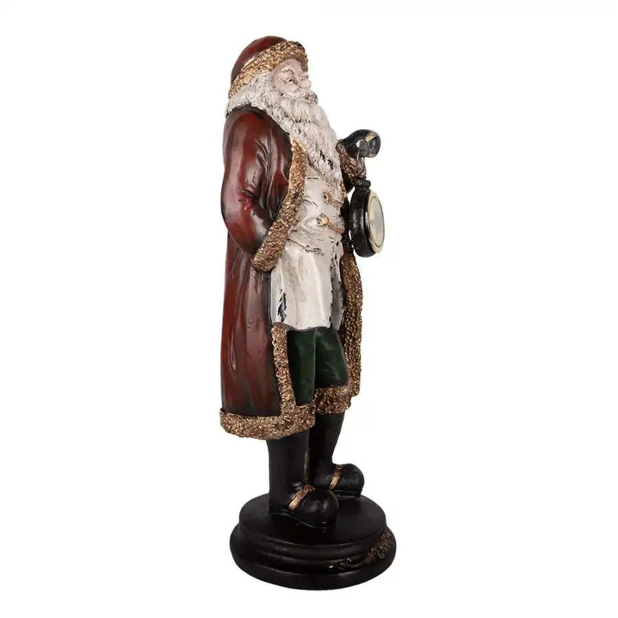 Statuetta decorativa di Natale Babbo Natale 15x13x40 cm Rosso